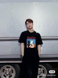 【話題商品！】グッチ 激安偽物 2024春夏新作カラーカートゥーンプリントラウンドネック半袖Tシャツ2色
