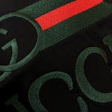 【限定】 グッチ スーパーコピー 2024春夏新作定番刺繍ロゴラウンドネックTシャツ