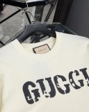 稀少 グッチ コピー 前後アルファベットロゴプリントラウンドネック半袖Tシャツ