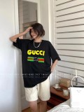 日本未入荷 グッチ n級品 2024春夏新作カラープリントラウンドネック半袖Tシャツ