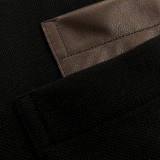 追跡付 エルメス コピー 2024新作ポケットレザー半袖Tシャツ