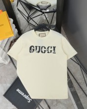 稀少 グッチ コピー 前後アルファベットロゴプリントラウンドネック半袖Tシャツ