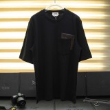 【話題商品！】エルメス 激安通販 2024新作ポケットレザー半袖Tシャツ2色