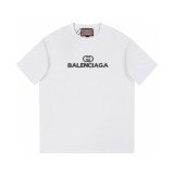 【限定】グッチ 激安偽物 ダブルGアルファベット歯ブラシ刺繍半袖Tシャツ