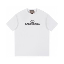 【限定】グッチ 激安偽物 ダブルGアルファベット歯ブラシ刺繍半袖Tシャツ