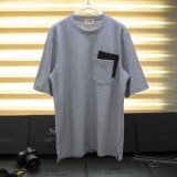 【話題商品！】エルメス 激安通販 2024新作ポケットレザー半袖Tシャツ2色