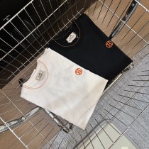 高品質 エルメス スーパーコピー 2024夏新作アルファベット“H”刺繍ロゴ半袖Tシャツ2色
