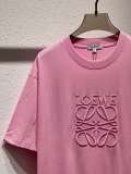 一目惚れ♪ ロエベ コピー 2024春先の新型純色経典大ロゴ刺繍Tシャ