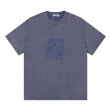 高品質 ロエベ n級品 24 ss新作立体刺繍ロゴ新作ペアルックTシャツ