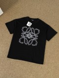 激安通販 ロエベ 激安通販 2024春夏新作イバラ刺繍ラウンドネック半袖Tシャツ2色