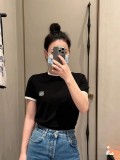 日本未入荷 ロエベ 偽物通販 24春夏新作胸元刺繍ロゴぶつけ色身だしなみ半袖Tシャツ