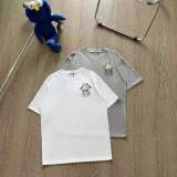 新作 ロエベ 激安偽物 24春先の新作刺繍半袖Tシャツ3 D立体刺繍2色