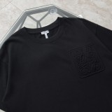 入手困難 ロエベ 激安偽物 胸元エンボスロゴカジュアル丸首半袖Tシャツ