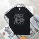 一目惚れ♪ ロエベ スーパーコピー 立体刺繍ロゴカジュアル丸首半袖Tシャツ