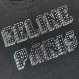 入手困難 セリーヌ コピー 24 ssリベット半袖Tシャツ