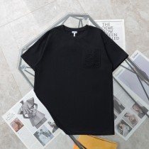 入手困難 ロエベ 激安偽物 胸元エンボスロゴカジュアル丸首半袖Tシャツ