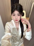 使い勝手良し ディオール コピー ゴールド贅沢蝶サテンの部屋着セット