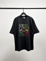 稀少 ロエベ 激安偽物 カラー糸刺繍半袖Tシャツ