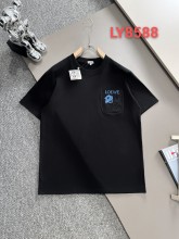 新作 ロエベ コピーおすすめ 24 ss春夏新型高バージョンポケットアルファベット刺繍半袖