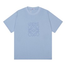 入手困難 ロエベ コピー 24 ss新作立体刺繍ロゴ新作ペアルックTシャツ