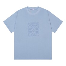 入手困難 ロエベ コピー 24 ss新作立体刺繍ロゴ新作ペアルックTシャツ