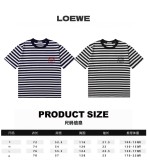 超奇跡の入荷☆ ロエベ コピーおすすめ 24 ss新作立体刺繍ロゴストライプカジュアル半袖Tシャツ