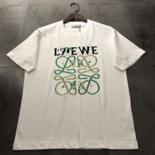 高品質 ロエベ 激安偽物 2024新作パンダ竹刺繍半袖Tシャツ