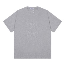 一目惚れ♪ ロエベ 激安通販 24 ss新作立体刺繍ロゴ新作ペアルックTシャツ