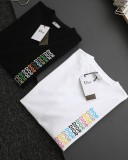 日本未入荷 ディオール n級品 24新作レインボーアルファベットグラフィティプリント半袖Tシャツ2色