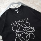 一目惚れ♪ ロエベ スーパーコピー 立体刺繍ロゴカジュアル丸首半袖Tシャツ