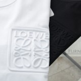 入手困難 ロエベ 激安偽物 胸元エンボスロゴカジュアル丸首半袖Tシャツ