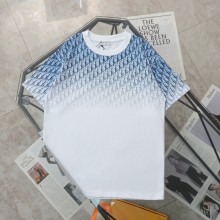 追跡付 ディオール 偽物通販 フルプリントグラデーションプリントカジュアル丸首半袖Tシャツ