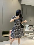 累積売上総額第１位！ ディオール コピー ウエストを収めて細く見えるオーダーメイドのリボンワンピース