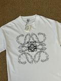 激安通販 ロエベ 激安通販 2024春夏新作イバラ刺繍ラウンドネック半袖Tシャツ2色