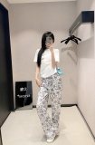 超話題! ディオール 激安偽物 フルプリントジャカードパンツ半袖セット