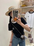 日本未入荷 ロエベ 偽物通販 24春夏新作胸元刺繍ロゴぶつけ色身だしなみ半袖Tシャツ