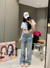 【限定】ロエベ 激安通販 カスタムバッジスリムデニムパンツ