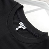 入手困難 ロエベ 激安偽物 胸元エンボスロゴカジュアル丸首半袖Tシャツ