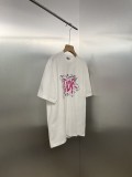 使い勝手良し☆ ディオール コピーおすすめ 2024春夏新作ペン画プリントラウンドネック男女半袖Tシャツ2色