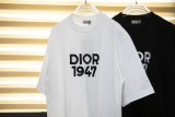 高品質 ディオール 激安通販 刺繍ラウンドネック半袖Tシャツ2色