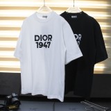 高品質 ディオール 激安通販 刺繍ラウンドネック半袖Tシャツ2色