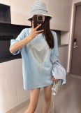 一目惚れ♪ プラダ  激安偽物 重工業ドリル釘ビーズ半袖