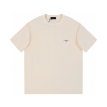 入手困難 プラダ 激安偽物 2024 SS春夏ゴールドトリコロールクラシックオールインワン半袖Tシャツ