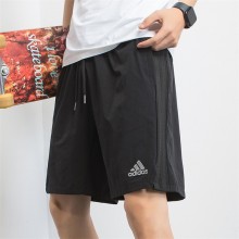 入手困難 アディダス 激安偽物 三つ葉のクロスオーバー織り刺繍ロゴカップルのクロスオーバー織り速乾パンツ2色