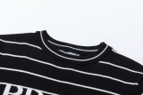 入手困難 プラダ コピーおすすめ ストライプ定番ロゴストライプ半袖Tシャツ