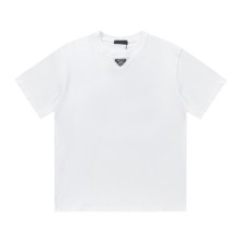 累積売上総額第１位！プラダ n級品 24 ss春夏新作プリントロゴ入りカップル用半袖Tシャツ