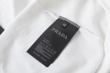 累積売上総額第１位！プラダ n級品 24 ss春夏新作プリントロゴ入りカップル用半袖Tシャツ