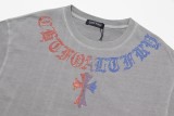 超奇跡の入荷☆ クロムハーツ スーパーコピー 2024春夏新型前後カラーオードリル水洗半袖Tシャツ