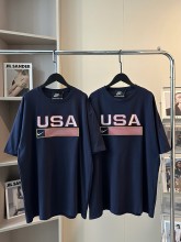 累積売上総額第１位！ ナイキ スーパーコピー 古着USA国旗刺繍ロゴボアブルー半袖