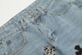 超奇跡の入荷☆ クロムハーツ 激安偽物 十字架刺繍で古いジーンズ
